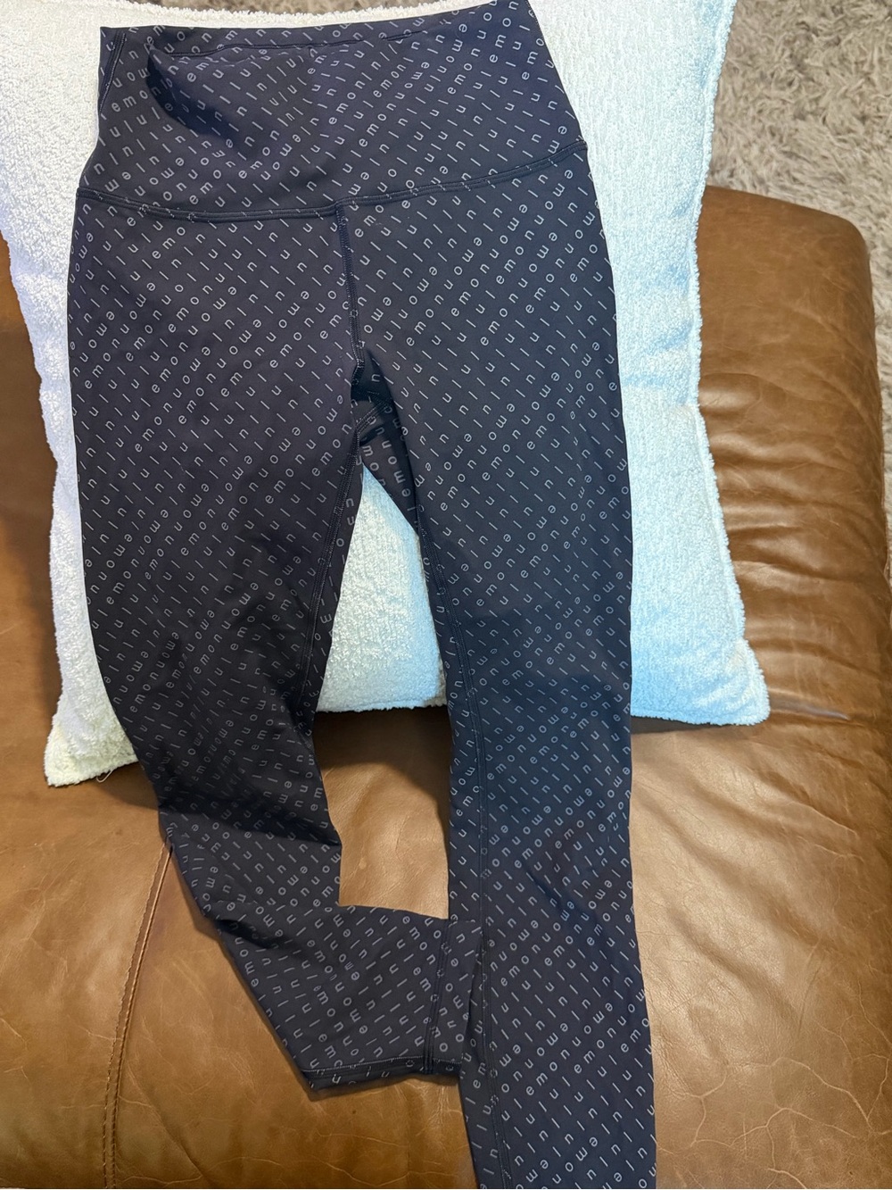 lululemon athletica Black Patterned High-Rise Leggings